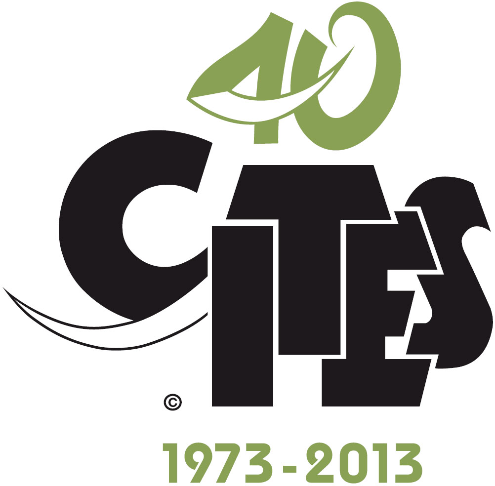 CITES logo Logo of CITES showing Elephant tusks