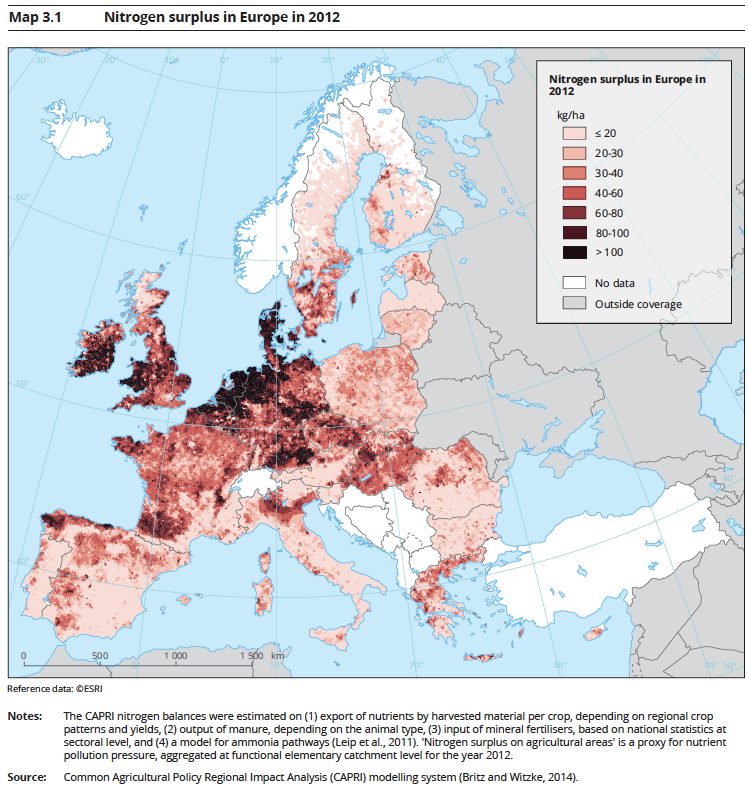 MAPS ILLUSTATIONS FROM EEA Reports on Water issues: EEA Report 17/2020 �Water and agriculture: towards sustainable solutions�